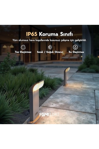 Naja Led Bahçe Aydınlatma Direği 300 Mm Ip65 Alüminyum Dış Mekan Peyzaj Yürüyüş Yolu Aydınlatması 9w 3000k A