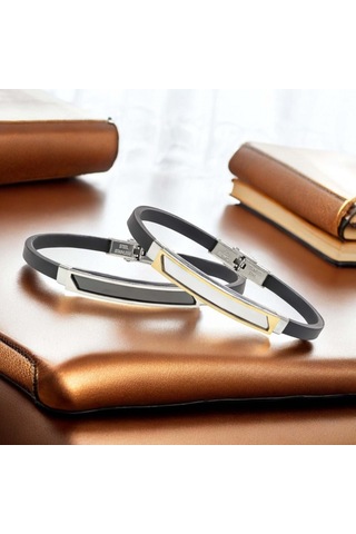 Fm İsim Yazılabilir Kişiselleştirilebilir Çelik Bileklik 3183scb028 Siyah