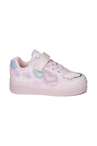 Tuğba Ortopedi 028 Kız Çocuk Led Işıklı Sneaker Pudra