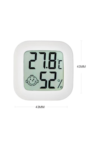 Sones Sıcaklık Ve Nem Ölçer Bebek Odası Sıcaklık Ölçer Beyaz