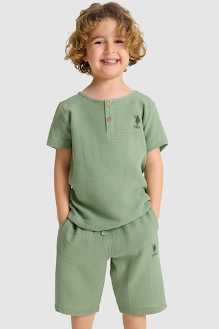 U.s. Polo Assn. Erkek Çocuk Çağla Pijama Takım 50327343-vr016 Cagla