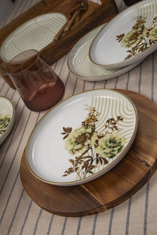 Kütahya Porselen Moderna 6 Kişilik 19 Cm Pasta Takımı Nostalji