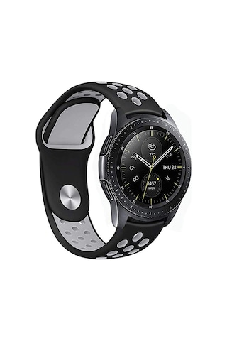 Gear S3 22mm Rhn Krd-02 Uyumlu Rhn Kordon-rhn-siyah-gri