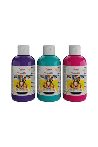 Mor, Fuşya, Turkuaz Parmak Boyası 3'lü Set 3x250 Gr Diğer