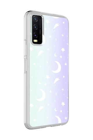 Vivo Y20 Kılıf M-blue Desenli Kapak - Moon No4 Moon No4 Moon No4