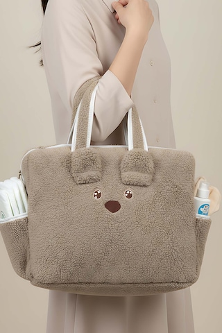 Peluş Ayıcık Anne Bebek Bakım Çantası Çok Renkli