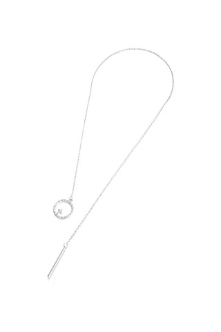 Çapraz Yuvarlak Metal Çubuk Alaşımlı Uzun Kazak Zincir Kolye Sku1130 Çok Renkli