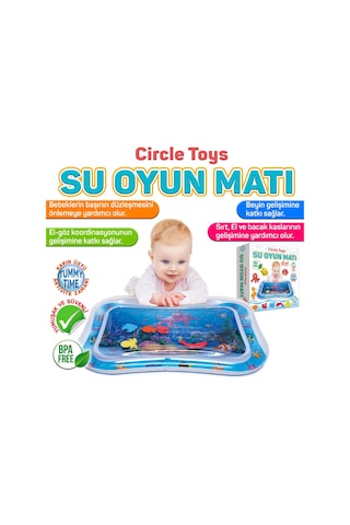Circle Toys Bebek Su Matı Tummy Time Aktivite Oyuncağı Su Havuzu
