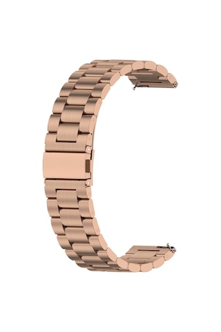Caseonn Garmin Vivoactive 4 Kordon Paslanmaz Çelik Metal Kayış Rose Gold
