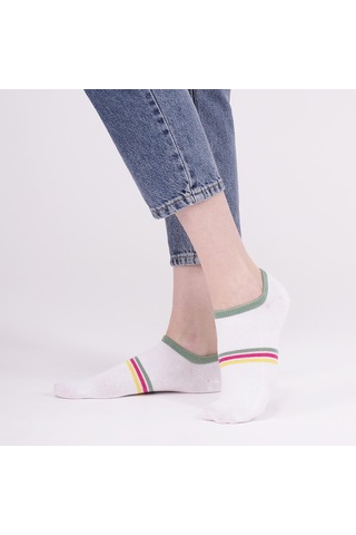 The Socks Company 3 Çift Desenli Kadın Babet Çorap Cok Renklı