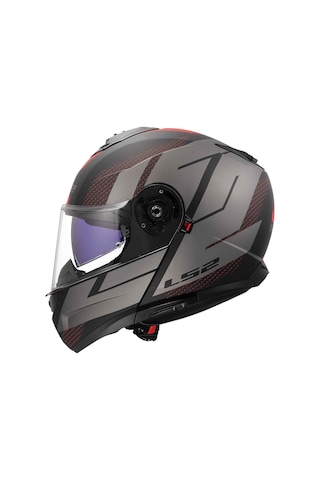 Ls2 Strobe 2 Code Çene Açılır Kask Mat Siyah Gri