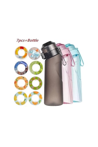 Aroma Kapsüllü Aromalı Su Şişesi Hava Su Şişesi Buzlu Siyah 650ml Hava Başlangıç Seti Kamp Sporları İçin Su Bardağı-tfrf Çok Renkli