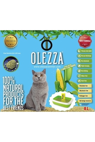 Olezza Mısır Koçanı Kedi Kumu 8 L