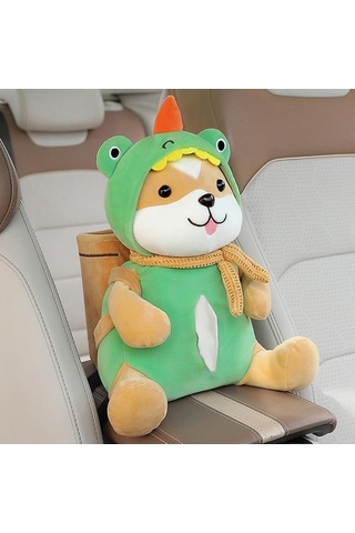 Createtech Tutucu Suntek Magideal Köpek Karikatürlü Doku Çöp Kutusu Araba Çok Renkli