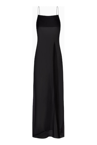 Because Of Alice Kadın Şeffaf Şifon Uzun Askılı Camisole Bluz Siyah