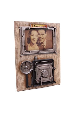 Kenpazar Dekoratif Metal Çerçeve Fotoğraf Makinesi Dekorlu Hediyelik