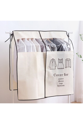 Qingmipy "premium 3 Boyutlu Elbise Koruyucu Kılıf - 90x110cm Şık Ve Dayanıklı" Bej