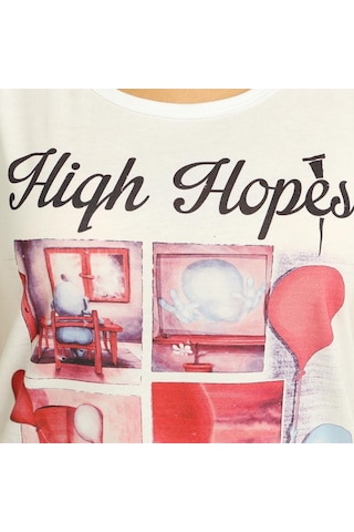 Bant Giyim - High Hopes Beyaz Kadın T-Shirt Tişört