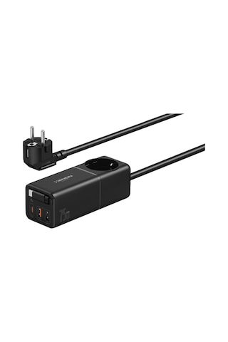 Xenon Smart Masaüstü Priz Hızlı Şarj İstasyonu | 75W GaN, 4000W AC, Dahili USB-C Kablo, 3x USB, PD PPS (X6412)