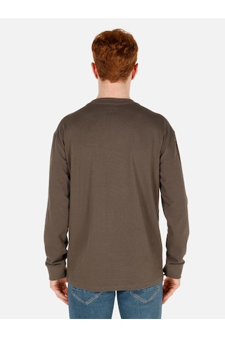 Colin's Colins Regular Fit Basic Yeşil Erkek Uzun Kol Tişört Cl1065666 Haki