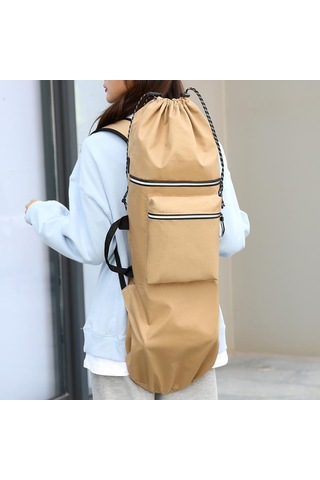 Dış Mekan Sporları, Kaykay Ekipman Aksesuarları İçin Ayarlanabilir Kayışlar Ve Birden Fazla Cepli Yansıtıcı Kaykay Sırt Çantası