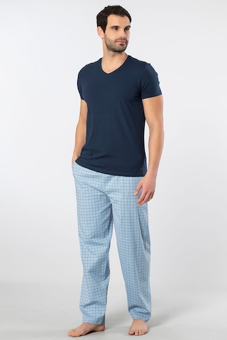Cacharel Erkek Dokuma Pijama Takımı 2238/mavi 2 Mavi