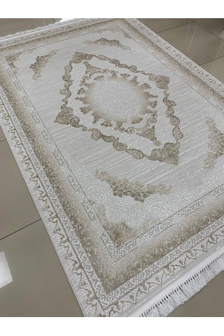 Padişah Halı Safir 90822 070 Serisi Akrilik Salon Oturma Yatak Odası Halısı Kahverengi - Gri
