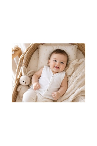 H&c Coolboy H & C %100 Pamuk 2'li Bebek Yeleği Çıtçıtlı Kolsuz İç Yelek 0-36 Ay Beyaz