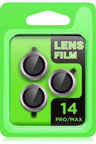 Cosmotex Newface Apple iPhone Uyumlu  14 Pro Max Raze Metal Kamera Lens - Gümüş