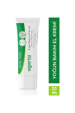 Agarta Doğal Nemlendirici Yoğun Bakım El Kremi -vitamin E Ve B5 - Jojoba, Shea Butter - 20 ML