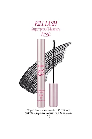 Clıo Kill Lash Superproof Mascara Fine 01 Vanilla Black
