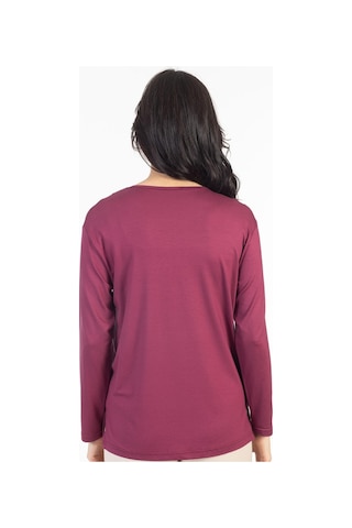 Yeni Sezon 2024 Sade Desen Yuvarlak Yaka Likralı Anne Penye Bluz 6484-gül Kurusu Gülkurusu