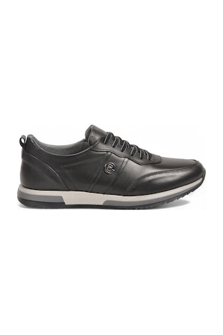 Castle Black Siyah Hakiki Deri Bağcıklı Erkek Casual Sneaker Ayakkabı 42172