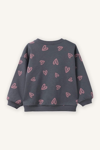 Defacto Oversize Geniş Kalıp Bisiklet Yaka Desenli Sweatshirt Kız Bebek G7502a526spar58 Antrasit-ar58