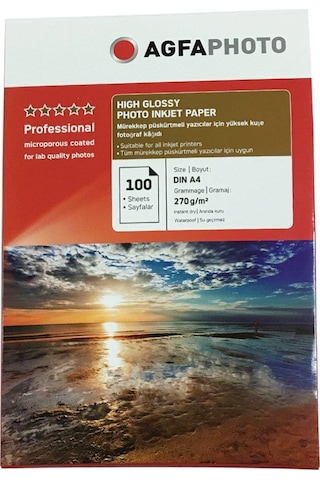 Agfa Photo A4 270 G 100'Lü Parlak Inkjet Kağıt