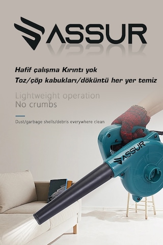 Assur ASR809 450W Elektrikli Hava Üfleme Mavi