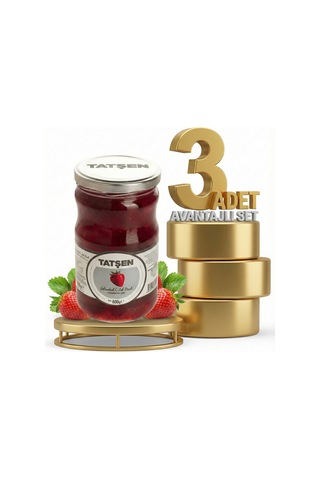 Tatşen Cam Reçel Çilek 3x800 Gr