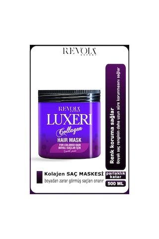 Revola Luxeri Boyalı Saçlar İçin Tuzsuz Saç Maskesi 500 Ml Kolajen