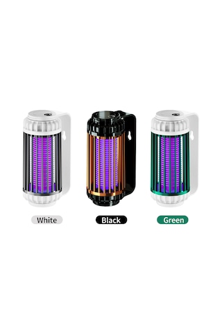 Aubyhe Gri Usb Şarjlı 1200mah Sessiz Elektrikli Mus Derleyici Işık - Duvar/masa Üstü Montajlı, Mus Öldürücü Ve Islak Işık Modu, 2022 Yeni Model