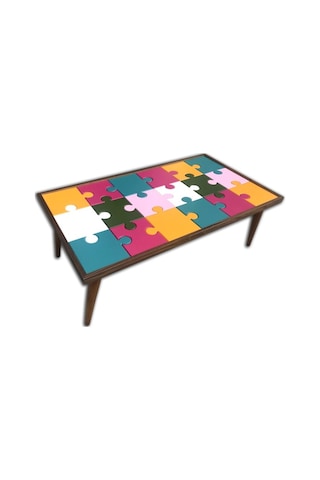 Orta Sehpa Puzzle Bulmaca Model Kayın Retro Ayak Üstü cam Çocuk gelişimine Destek Ürün El Yapım