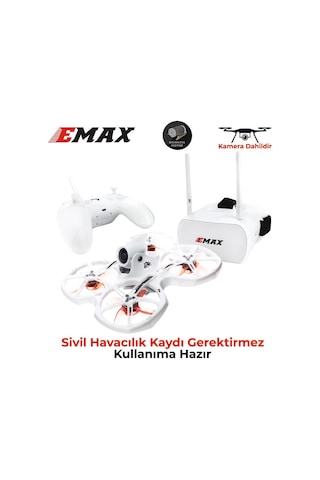 Emax Tinyhawk Iı Rtf Kameralı Fpv Racing Drone W/uzaktan Kumanda+goggles Gözlük Kullanıma Hazır