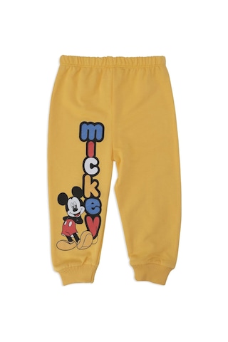 Bebelop Erkek Bebek Mickey Mouse Baskılı Yazılı 2'li Alt Üst Takım 001