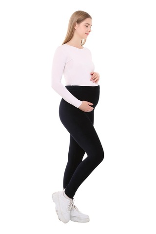 Luvmabelly Myra8051 Beli Ayarlanabilir Kışlık Kadife Hamile Tayt -lacivert-lacivert