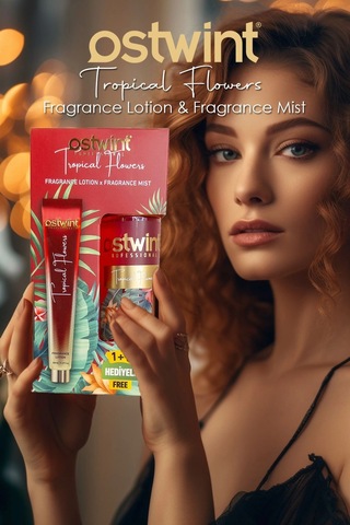 Tropical Flower Vücut Spreyi 200ml Vücut Kremi 50ml Ferahlatıcı Deniz Esintisi Çiçeksi Parfüm Kokusu