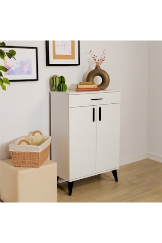 Retro Çok Amaçlı Dolap-beyaz 69x103x34 Cm Beyaz