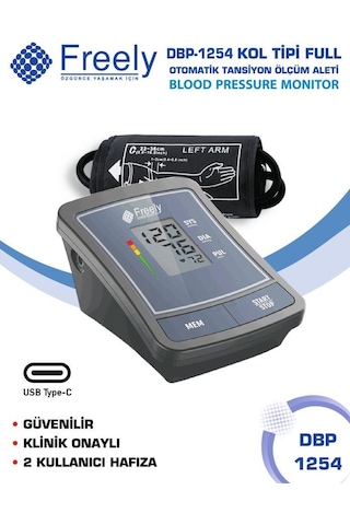 FREELY DİJİTAL KOL TİPİ TANSİYON ÖLÇÜM ALETİ DBP-1254