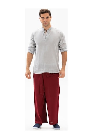 Eliş Şile Bezi Unisex Şile Bezi Balıkçı Pantolon Bordo Brd