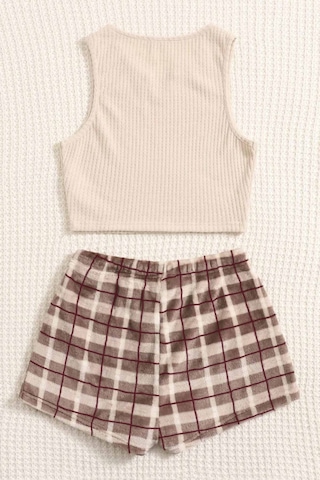 Merry See Altı Peluş Polar Üstü Örme Kolsuz Pijama Takımı 001