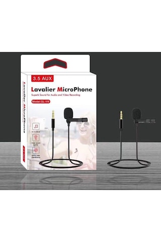 Lavalier Yaka Mikrofonu 3.5 mm. AUX Canlı Yayın Youtube 119