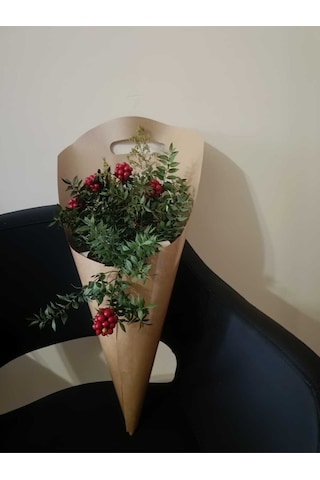 Premium Kraft Kâğıt Saksı Buket Ambalajı Çiçek Saksı Kılıfı 100 Adet
